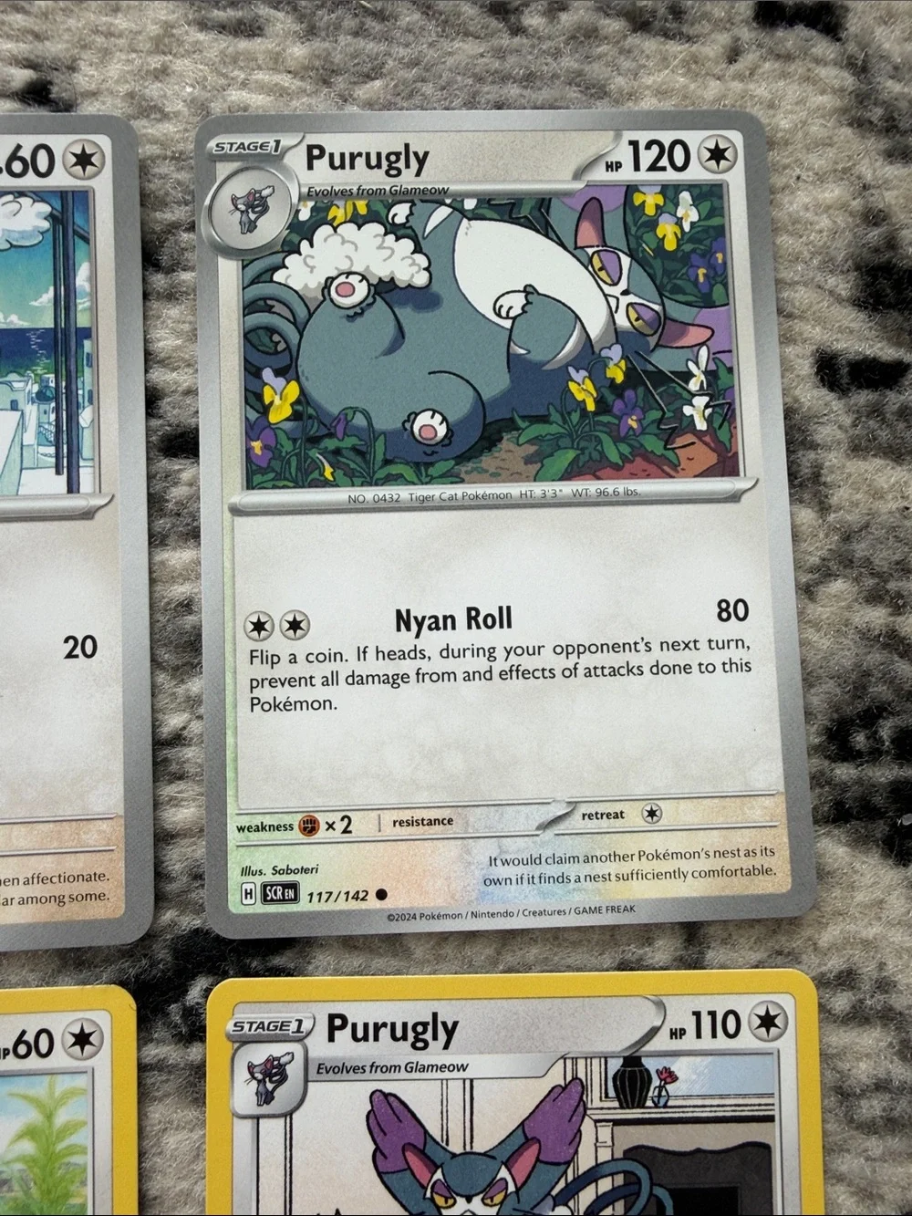 Glameow & Purugly Evolution Lot | Stellar Crown + Astral Radiance | ✨5/$25✨
